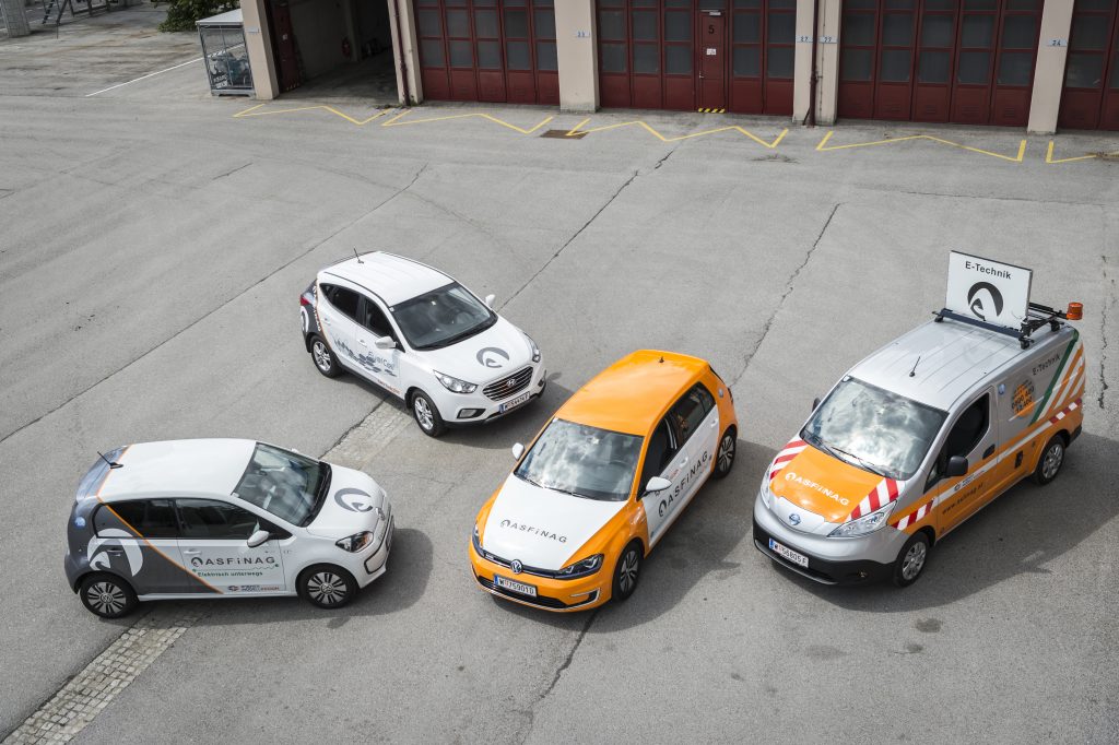 nsgesamt vier Fahrzeuge mit alternativen Antrieben sind derzeit auf Österreichs Autobahnen und Schnellstraßen im Einsatz. © ASFINAG